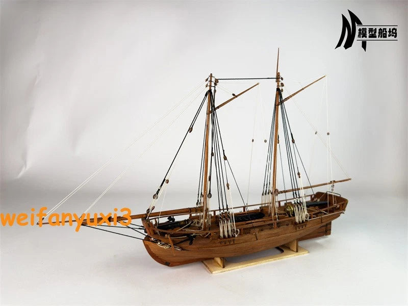 AXEL THROSEN 1810 1/72 400mm 15.8" Norwegian Navy Gunboat Wooden Model Ship Kit 07FC0E-D4 - KOEEK