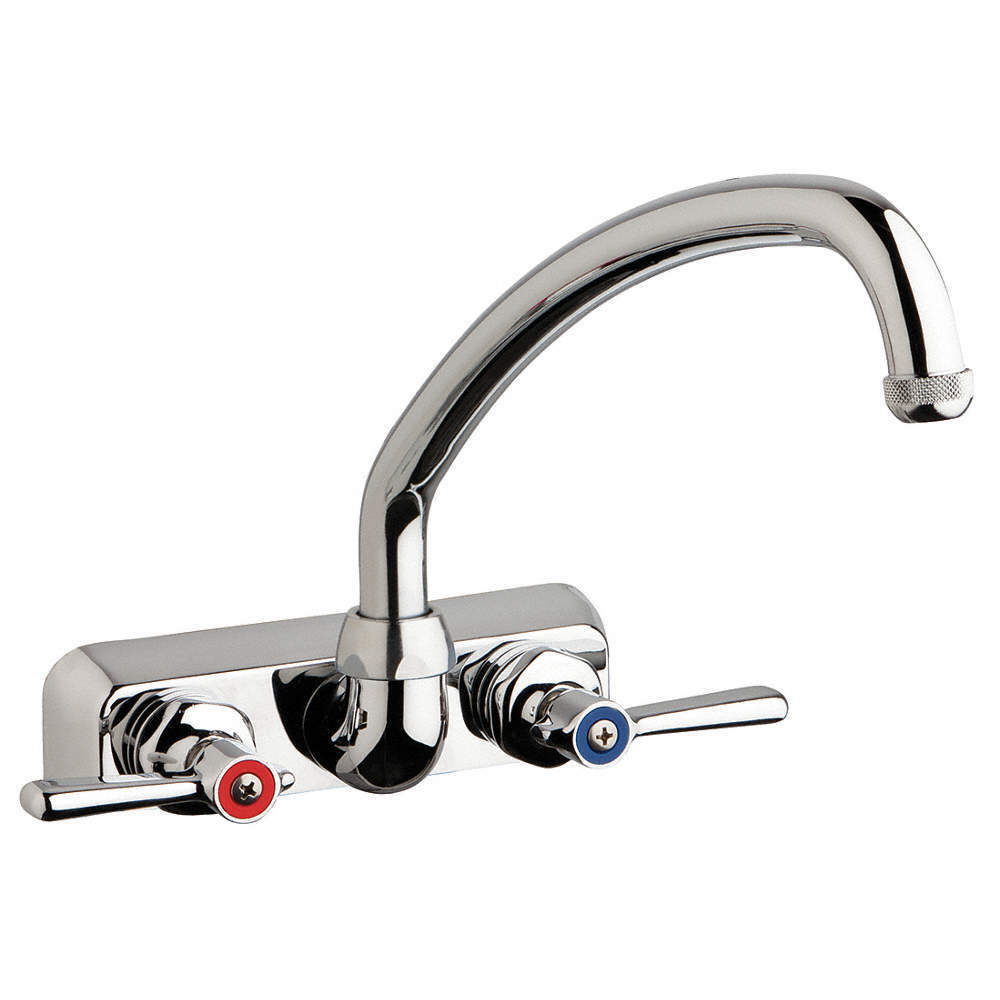 new CHICAGO FAUCETS W4W-L9E1-369AB Low Arc Chrome Chicago Faucets W4W Brass