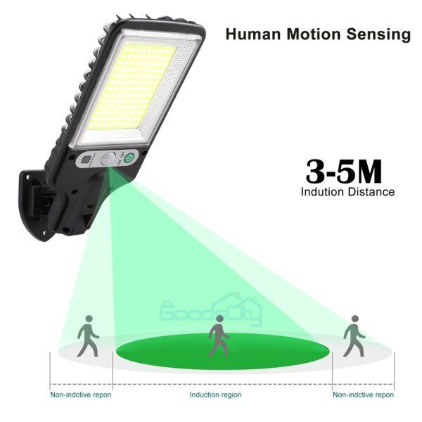 ny 1200000lm LED Solar Flood Light Security Bevægelsessensor Udendørs Yard Street Wall