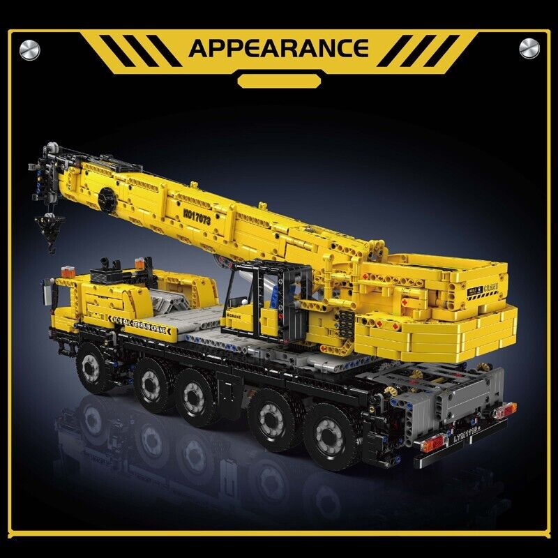 new Mould King 17073 Engineering Crane Yellow Truck Building Block Remote Control MOULD KING - KOEEK