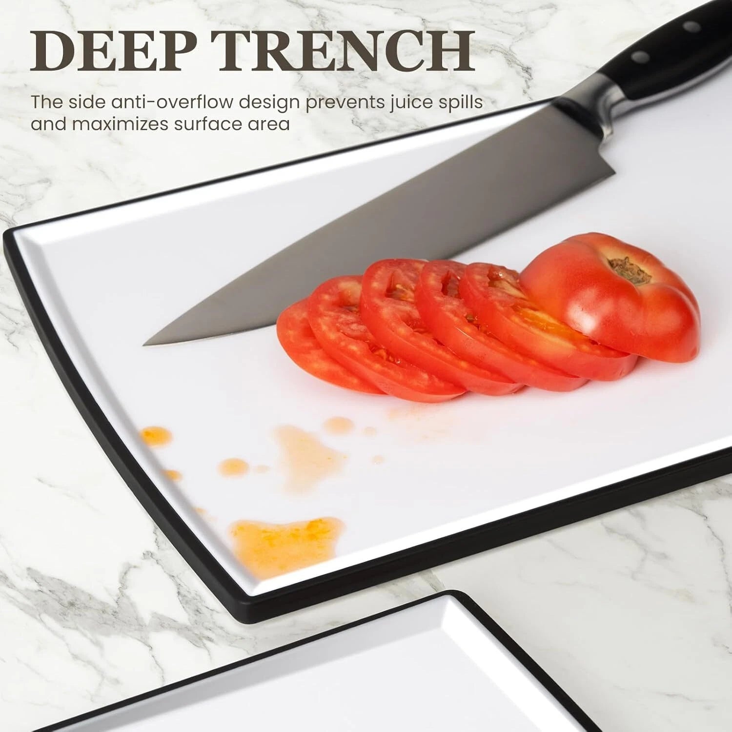 Non Slip Cutting Board,Extra Large Plastic Cutting Boards for Kitchen Dishwasher 07FC0E-D4 - KOEEK