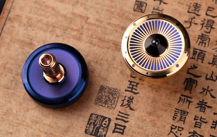 Titanium Hand Twisting Spinning Top Ceramic Bead Desktop Fidget Spinner Toy 07FC0E-D4 - KOEEK