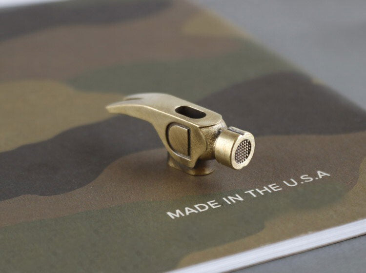 Solid Retro Brass DIY Hammer Creative Crowbar Keychain Knife Pendant EDC Tool 07FC0E-D4 - KOEEK