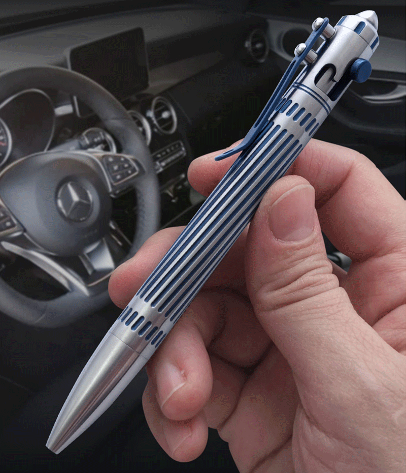 EDC Practical Titanium Alloy Pocket Ballpoint Pen Tactical working signature Pen 07FC0E-D4 - KOEEK