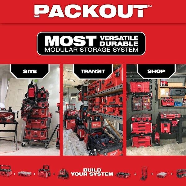 new Milwaukee Tool 48-22-8431 10 Compartments Packout Tool Case, 16-3/8 In W X Milwaukee - KOEEK