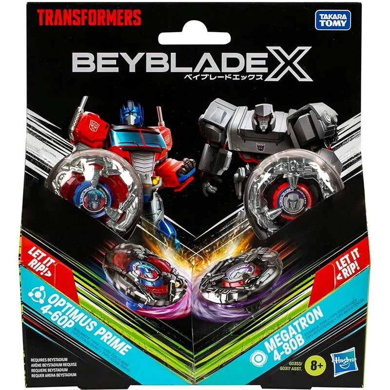 TAKARA TOMY Optimus Prime 4-60P vs Megatron 4-80B Beyblade X Transformers 2 Pack TAKARA - KOEEK