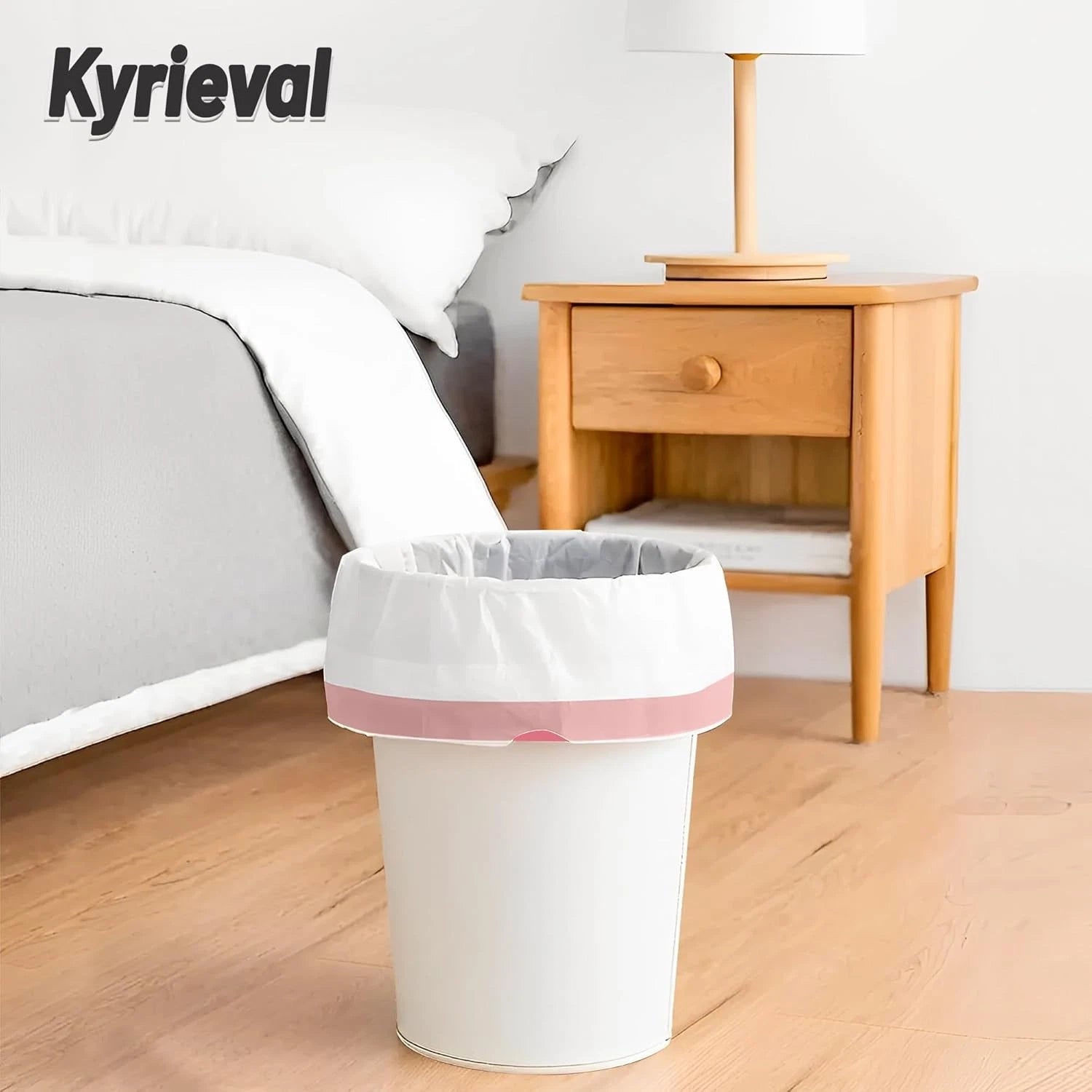 210 whitedrawstring garbage bags Thick garbage bags Suitable for office kitchens 07FC0E-D4 - KOEEK