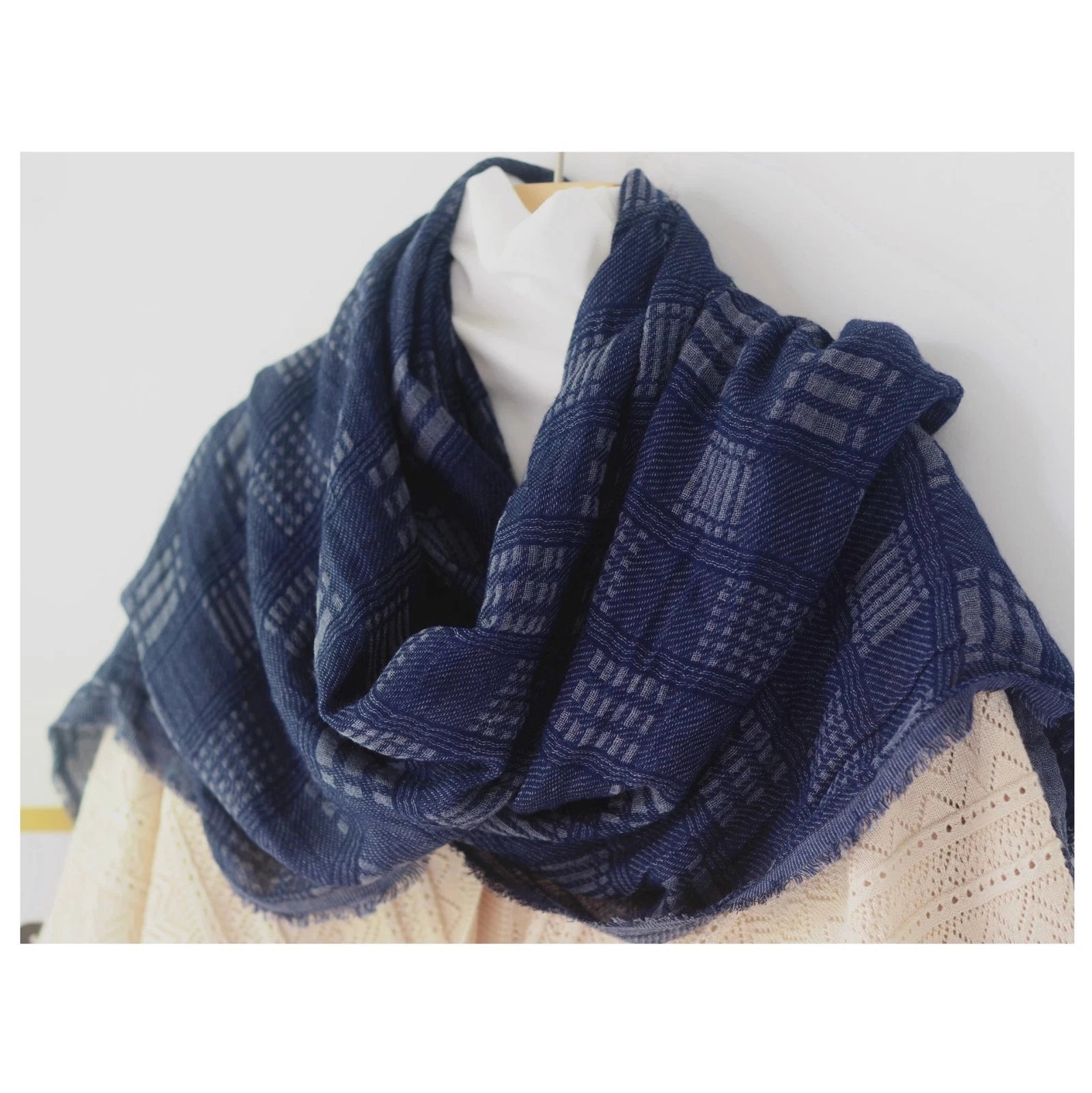 Mens Cotton made Soft Winter Warm Scarf Shawl Large Bandana Neckerchief Wrap 07FC0E-D4 - KOEEK