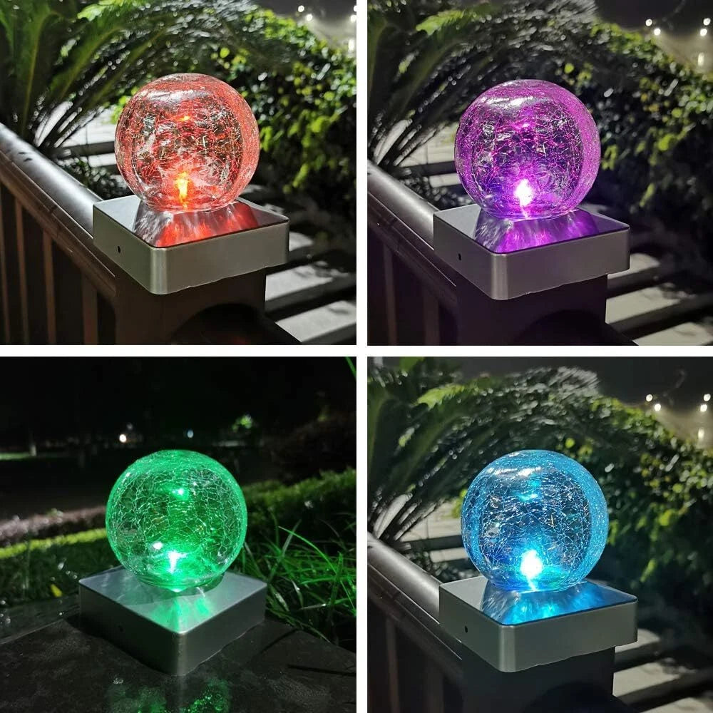 Solar Post Cap Lights Deck Fence Outdoor Railing Lights 07FC0E-D4 - KOEEK