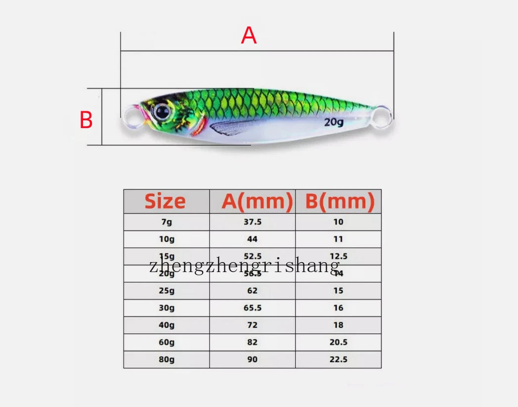6PCS Metal Jigs Offshore Micro Butterfly Fishing Lure For Tuna Snapper 7g -80g 07FC0E-D4 - KOEEK