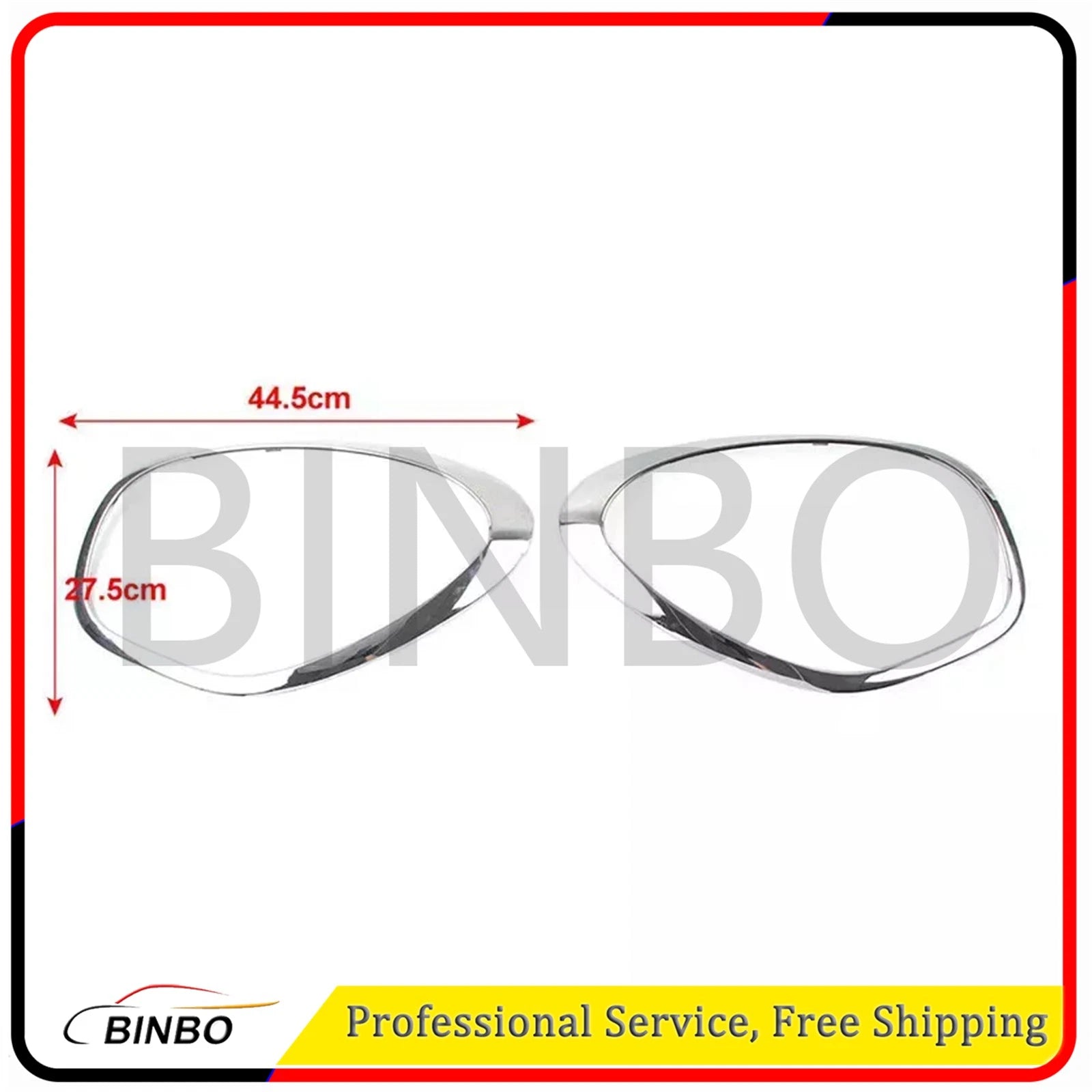 For 2011-16 Mini Cooper Countryman Front Headlight Lamp Bezel Trim Molding Pair 07FC0E-D4 - KOEEK
