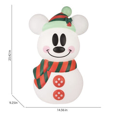 Disney Christmas Mickey Mouse Blow Mold Snowman Light Up 23” Yard Decor Scarf DISNEY - KOEEK