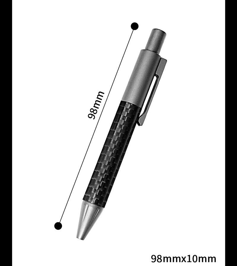 EDC Titanium Alloy Carbon Fiber Ballpoint Pen Business Signature Rollerball Pen 07FC0E-D4 - KOEEK