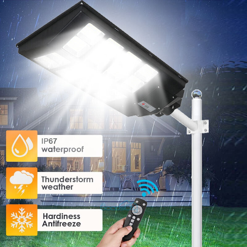 ny kommersiell 100000000LM Solar Street Flood Light LED-lampe Dusk To Dawn Vegglampe