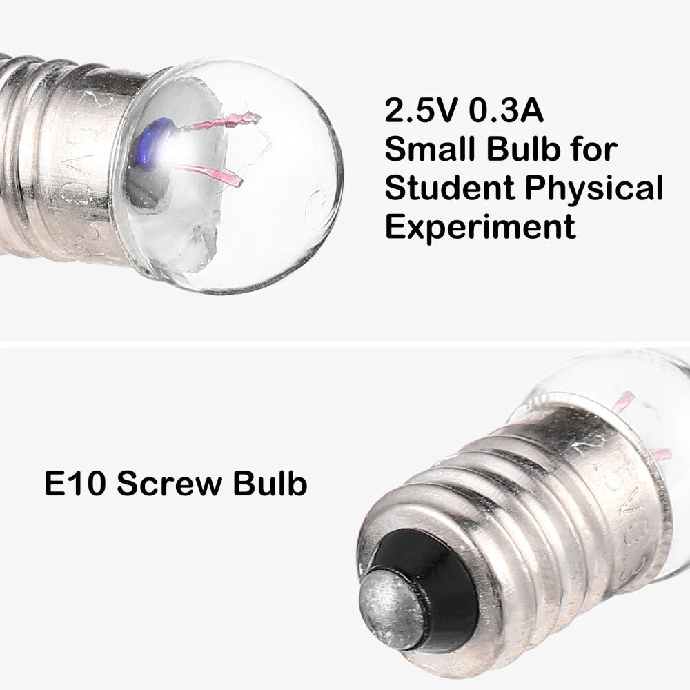 10pcs Electricity Kit E10 Miniature Screw Base Light Bulbs Tiny Light Bulb 07FC0E-D4 - KOEEK