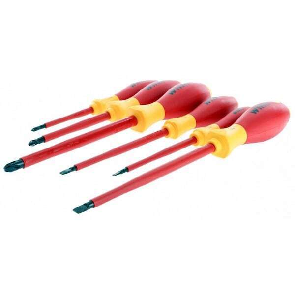 new Wiha 32092 Insulated Screwdriver Set, Slotted/Phillips Tip, Alloy Steel With koeek - KOEEK