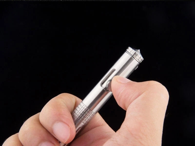 EDC Stainless Steel Pocket Ball Pen Business Office Signature Pen Outdoor Travel 07FC0E-D4 - KOEEK