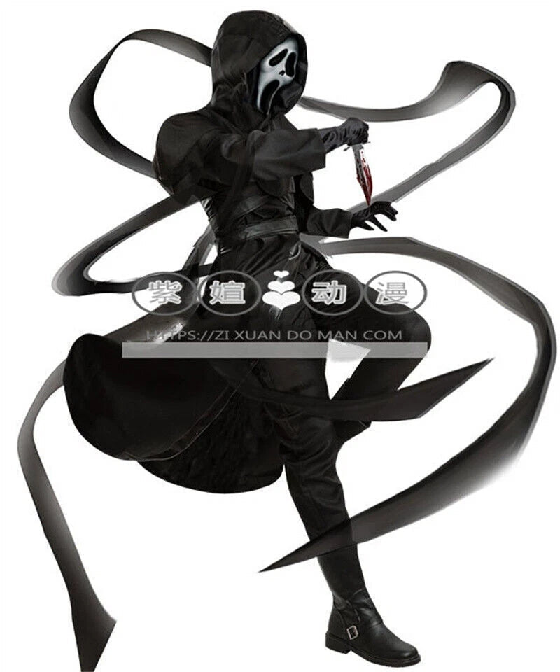 Cosplay The Ghost Face Cosplay Halloween Costume Set Cos Devil Face Outfit Gift 07FC0E-D4 - KOEEK