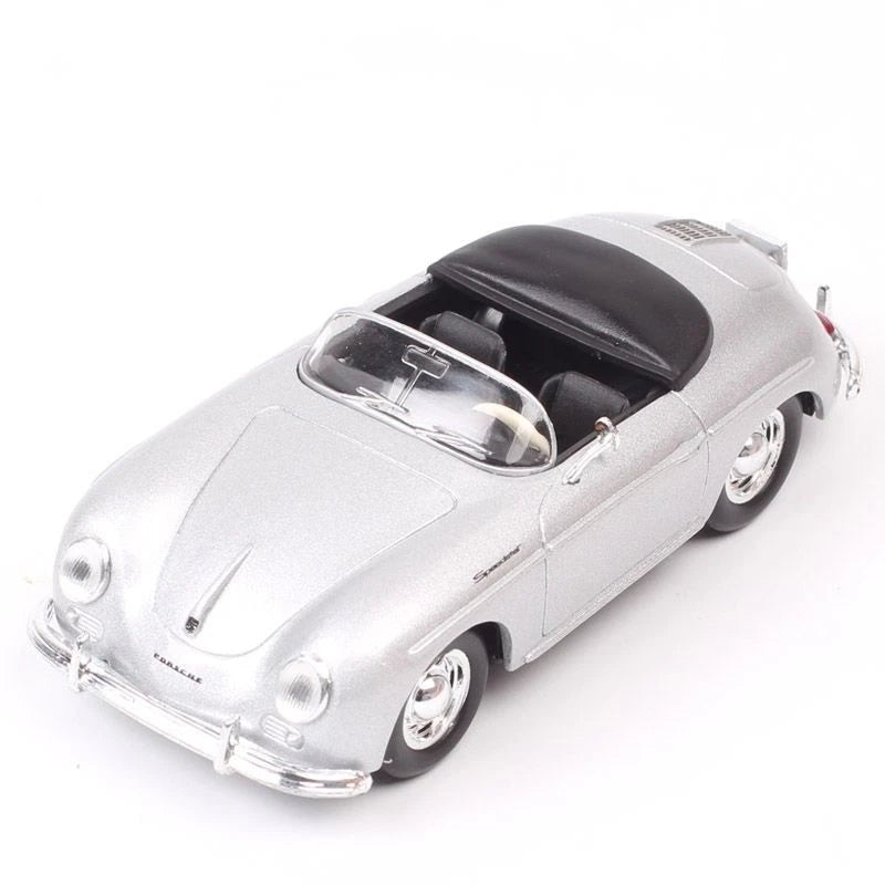 1:43 Porsche 356A Cabriolet Silver Diecast Model Classic Vintage Car Collectible 07FC0E-D4 - KOEEK