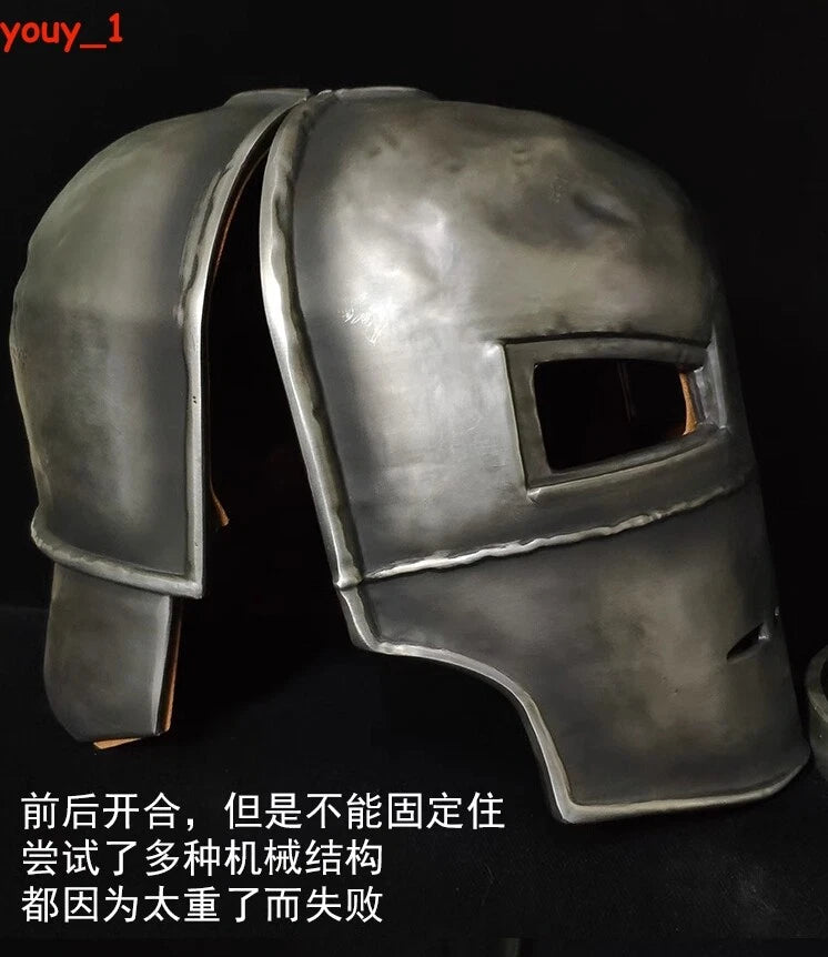 First Generation 1:1 Iron Man MK1 Full Metal Helmet Wearable Ornaments W/Base 07FC0E-D4 - KOEEK