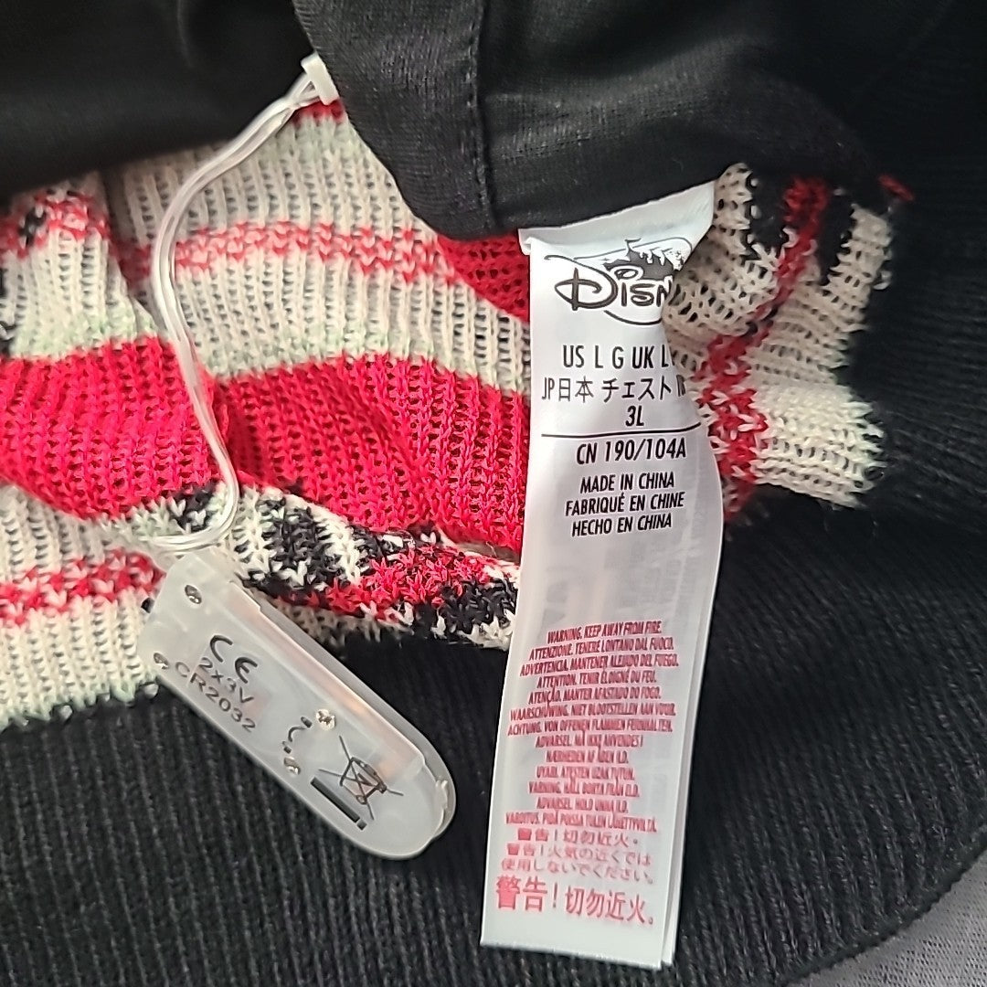 Disney Christmas Sweater Villains Naughty Black Crewneck Malificent L  Lights DISNEY - KOEEK