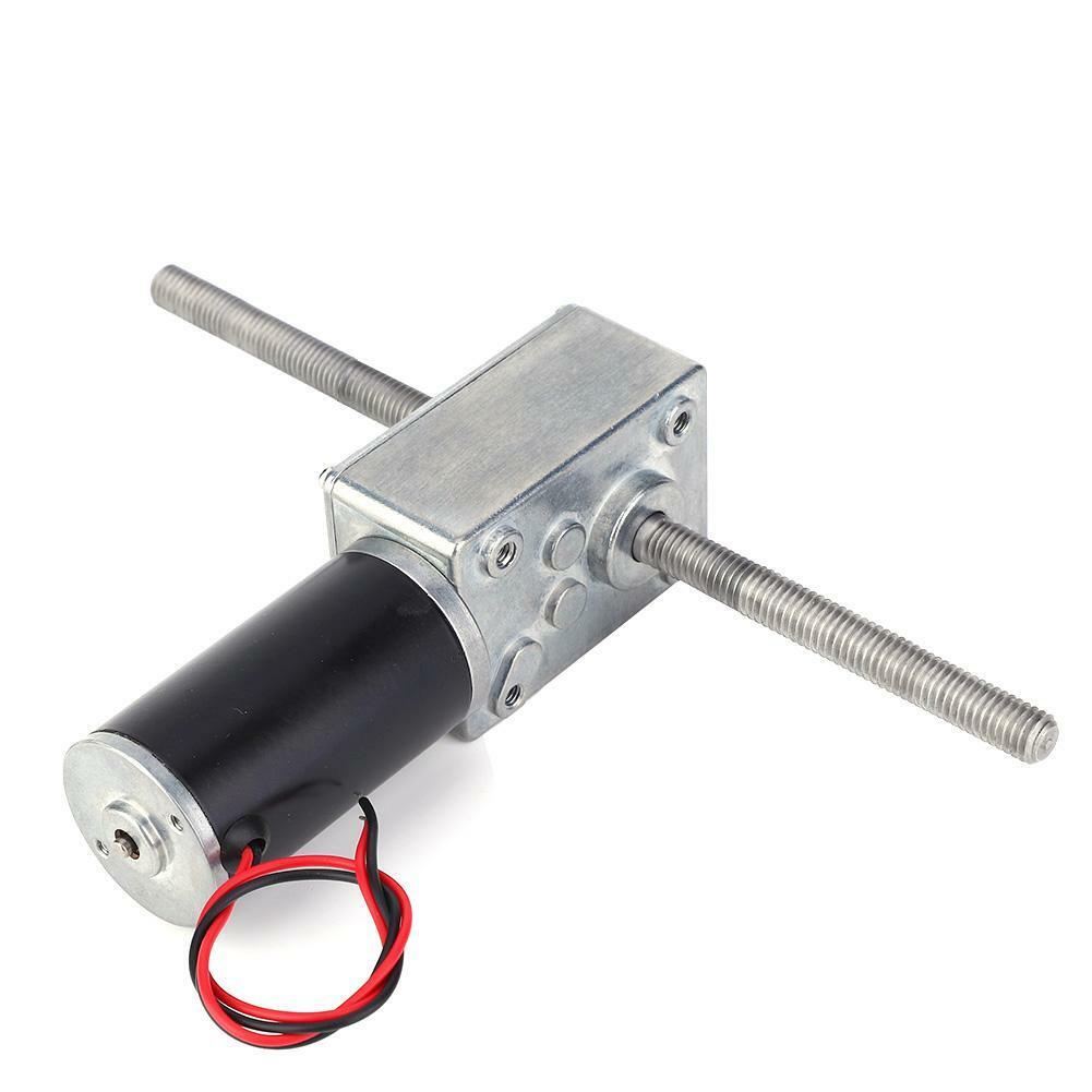 new 12V Worm Gear Motor Double Shaft M8 Thread Dual Shaft Reduction Motor koeek - KOEEK