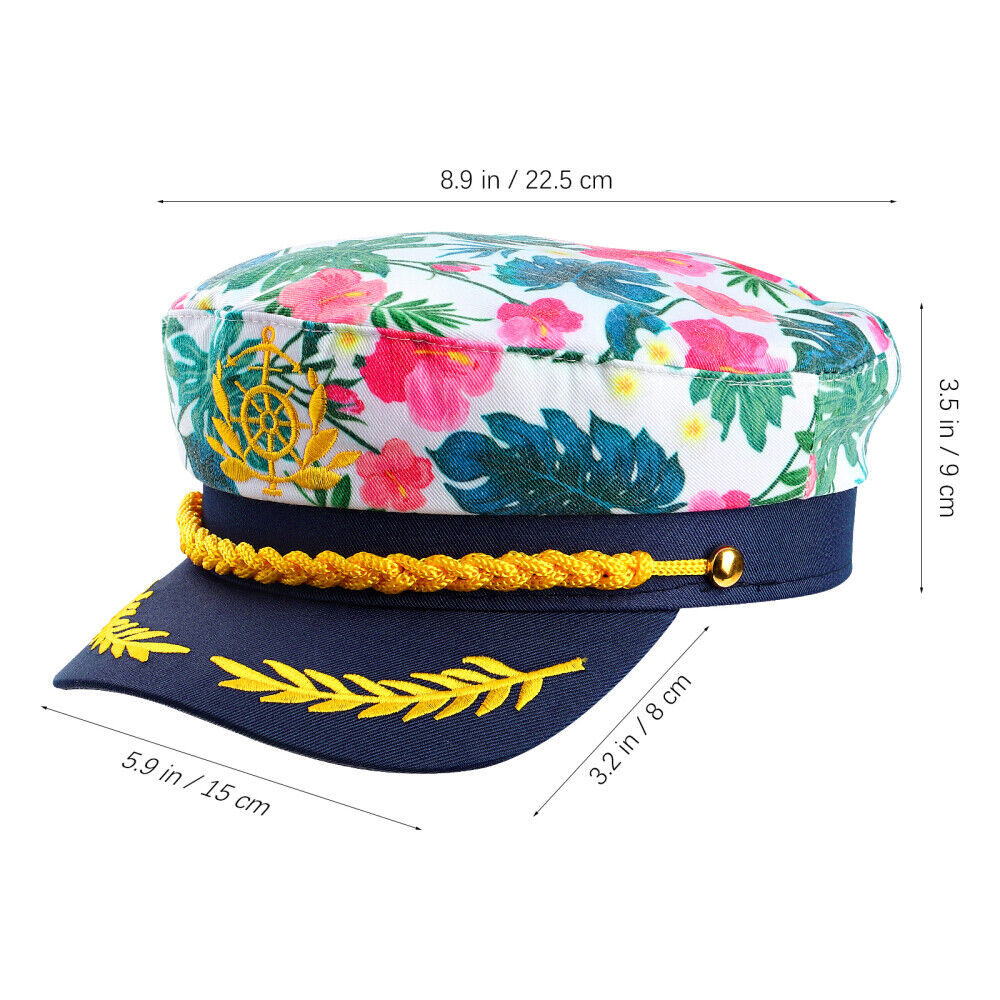 new  Sailor Hats Embroidered Captain for Men Bucket Woman Banquet koeek - KOEEK