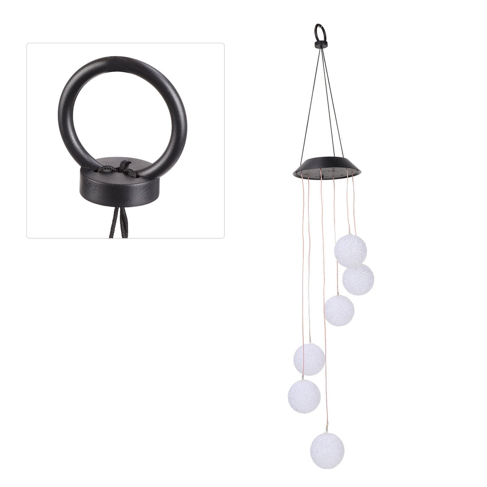 new Solar Crystal Ball Wind Chimes Light 100LM IP45 Waterproof Decorative Lamp For I koeek - KOEEK