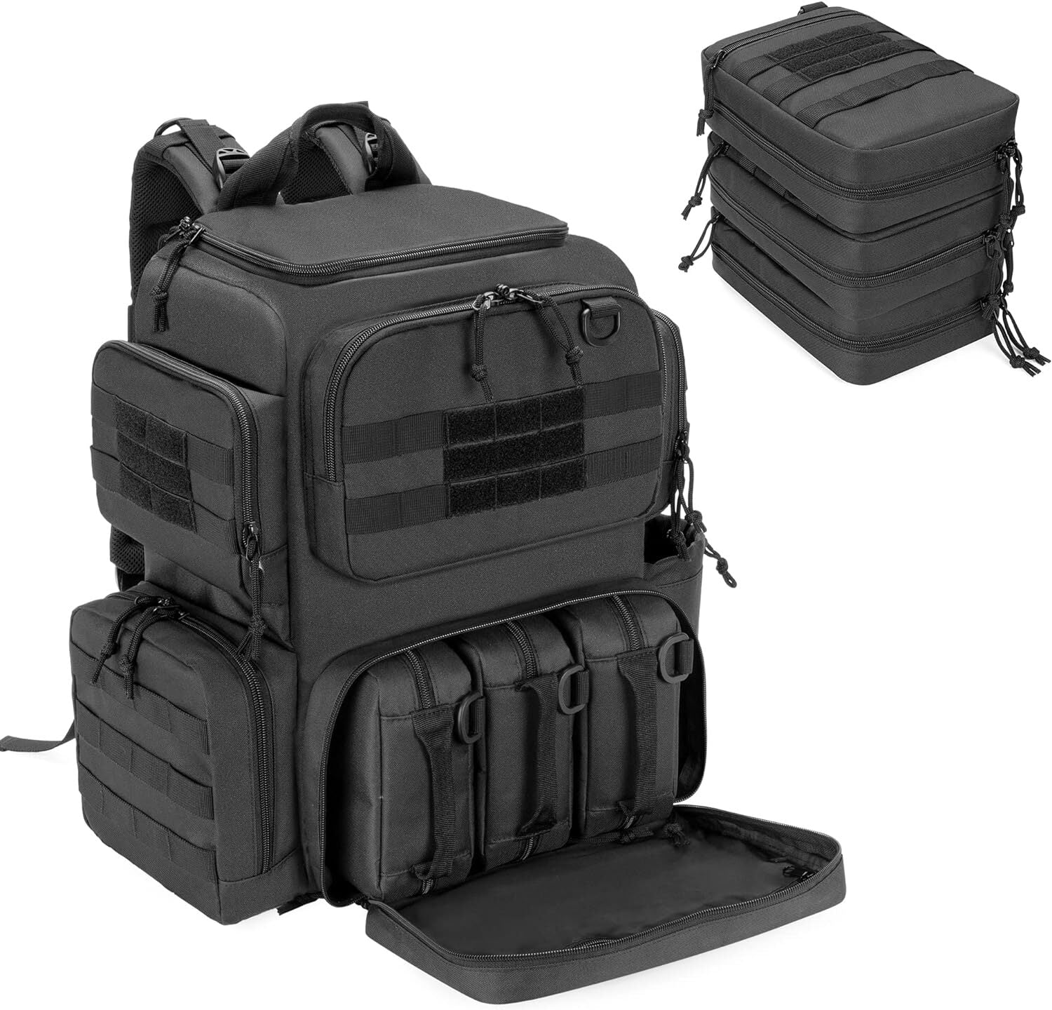 new DSLEAF Tactical Pistol Backpack with 3 Cases for 6 Handguns, Gun... DSLEAF - KOEEK