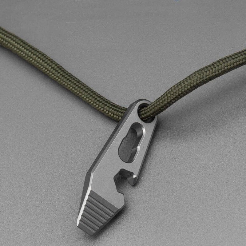EDC Mini Titanium Alloy Keychain Multi Tool Pocket Pry Bar Crowbar Opener Cutter 07FC0E-D4 - KOEEK