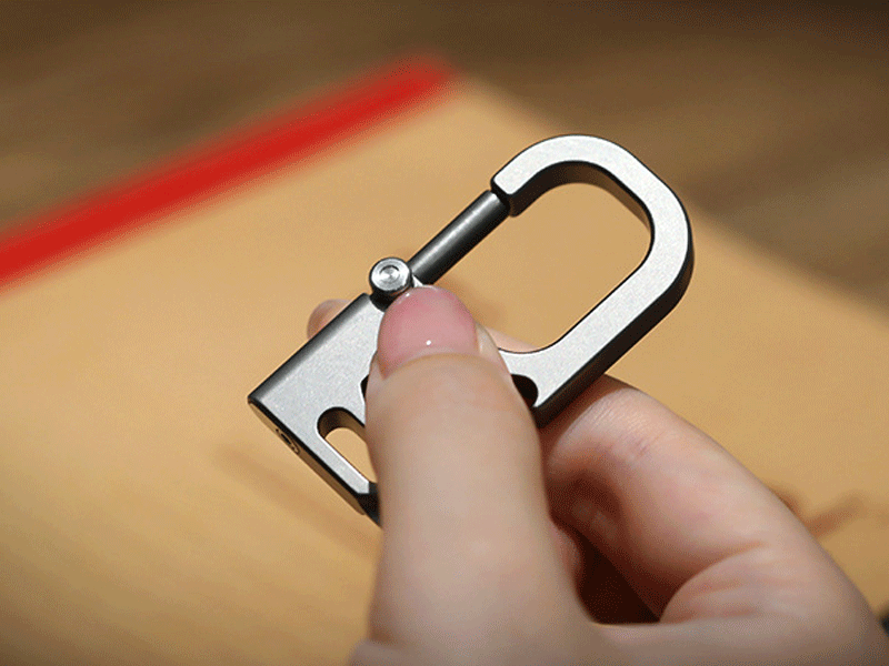 EDC Titanium Mechanic Key Chain Gift Carabiner Bottle Opener Keychain MultiTools 07FC0E-D4 - KOEEK