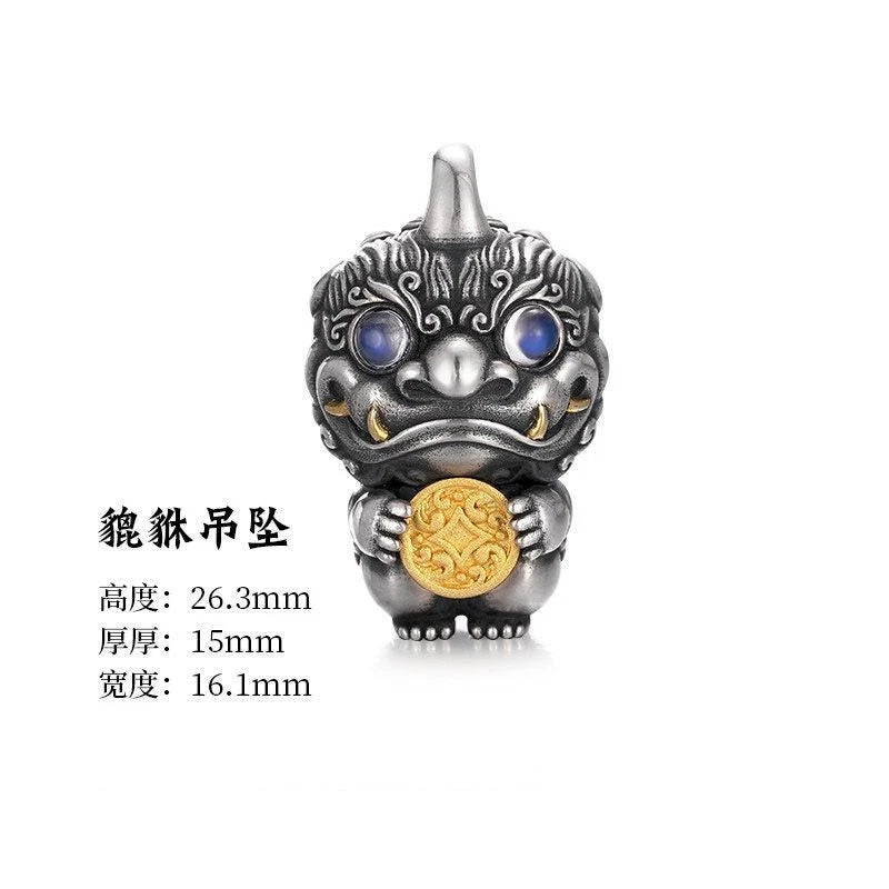 Pixiu Pendant Necklace Chinese Style Men's Amulet  Charm 07FC0E-D4 - KOEEK