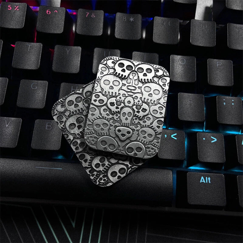 Skull Pattern Fidget Slider EDC Adult Metal Fidget Toys ADHD Tool 07FC0E-D4 - KOEEK