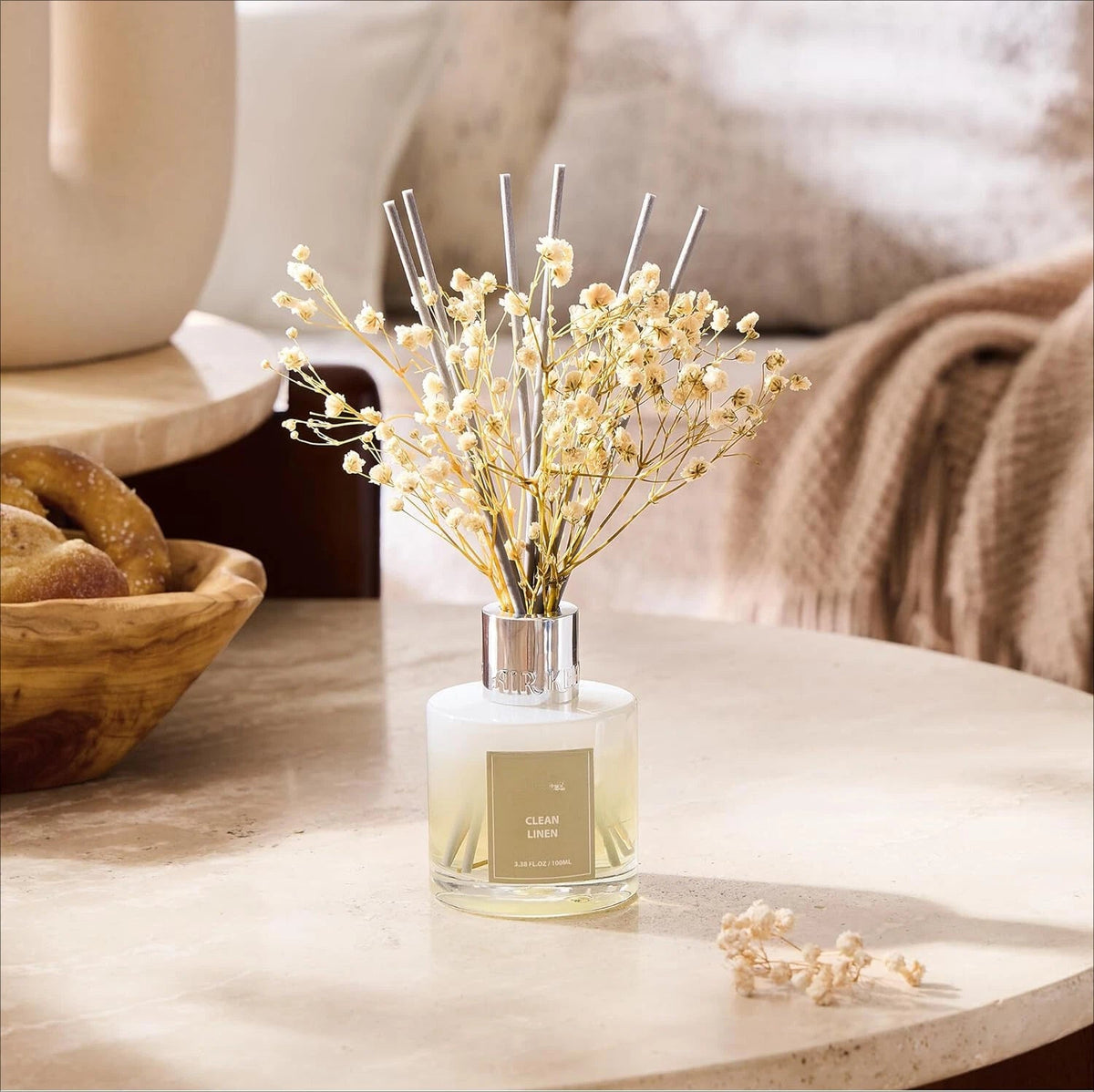 Reed Diffuser Set, 3.38fl oz (100 ml) - Essential Oil Diffuser with 8Reed Sticks 07FC0E-D4 - KOEEK