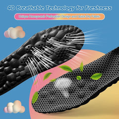 new 4D Cloud Soles for Men - Memory Foam Cushioning Steppers US M 7.5-10.5, Black 07FC0E-D4 - KOEEK