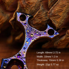 Titanium Alloy Pocket Pry Bar Crowbar Pendant Bottle Opener Keychain Multi EDC 07FC0E-D4 - KOEEK