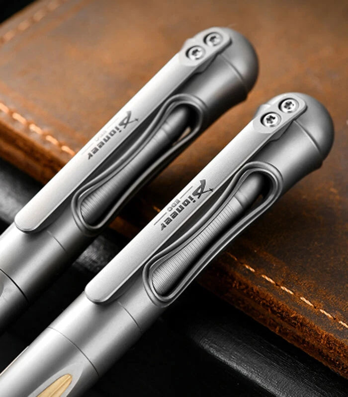 Practical Titanium Pocket Ballpoint Pen Signaturing Working Outdoor EDC Pen 07FC0E-D4 - KOEEK