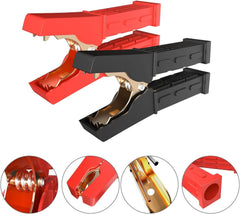 new 2Pcs Insulated Alligator Clips 100A-500A Electrical Heavy Duty 100a 07FC0E-D4 - KOEEK