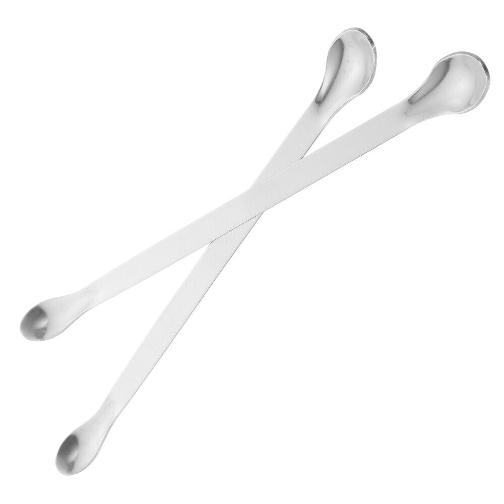 new 2 Pcs Laboratory Sampling Tools Stainless Steel Weighing Spoon koeek - KOEEK