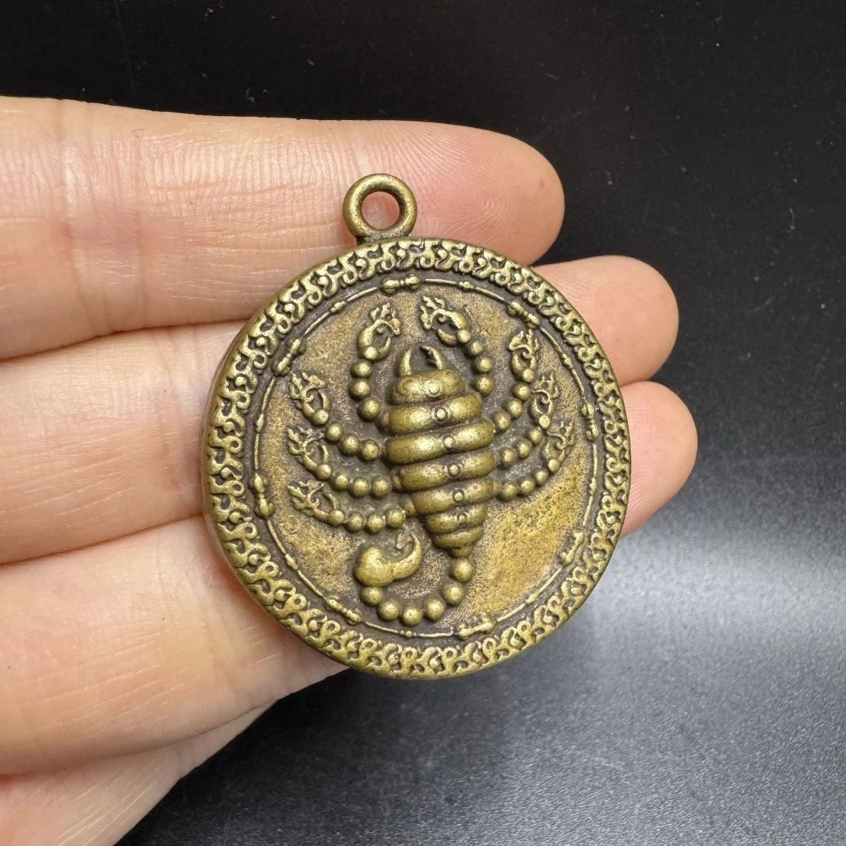 Nepalese Tibetan Brass Garuda Pendant Amulet Collectible Ethnic Jewelry 07FC0E-D4 - KOEEK