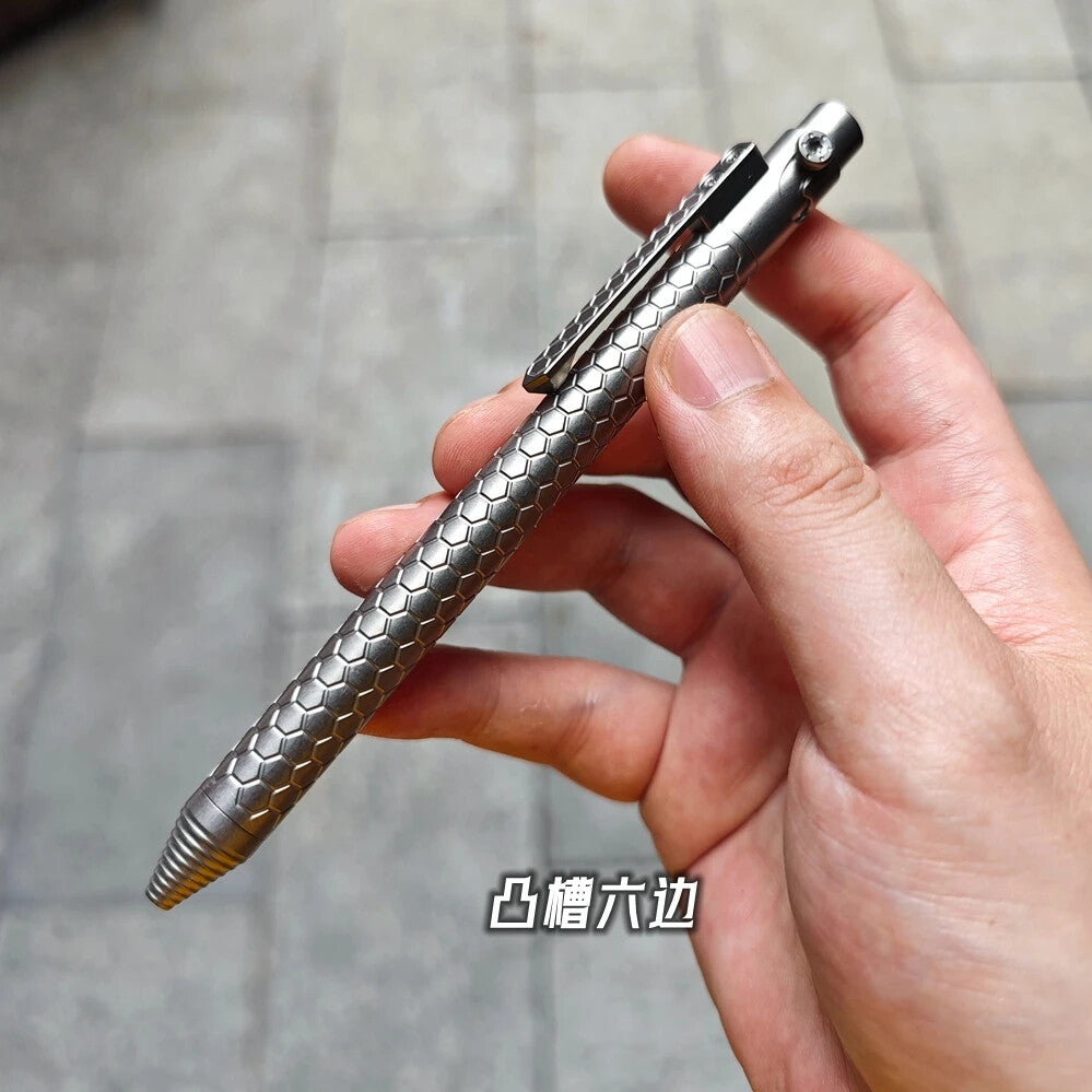 Titanium Alloy Pen With Collection Writing Multi-functional Portable Outdoor EDC 07FC0E-D4 - KOEEK