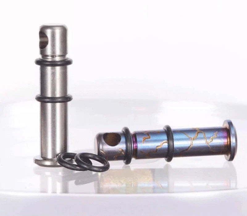 Titanium Lanyard Bead Bolt Holder Keychain Necklace Pendant DIY with Split Ring 07FC0E-D4 - KOEEK