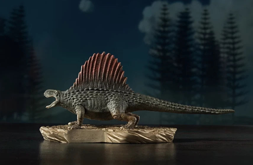 TONGSHIFU 1/20 Dimetrodon Model Brass Dinosaur Pelycosauria Statue Display Gift 07FC0E-D4 - KOEEK