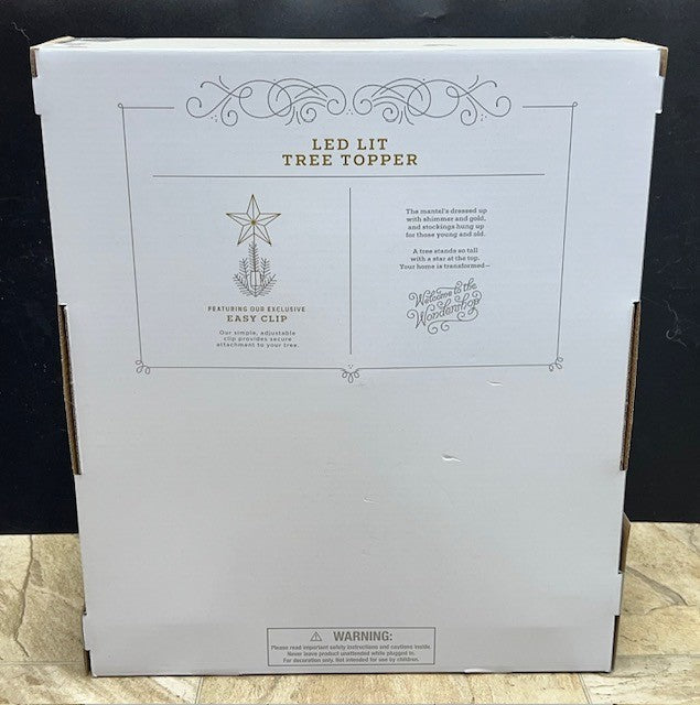 NIB - 13.5" Lighted Starburst Snowflake Tree Topper - 37 Lights - Wondershop WONDERSHOP - KOEEK