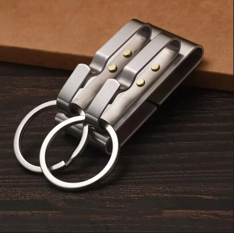 Stainless Steel Belt Clip Belt Key Holder Keychains Keyrings, Inner Width - 41mm 07FC0E-D4 - KOEEK