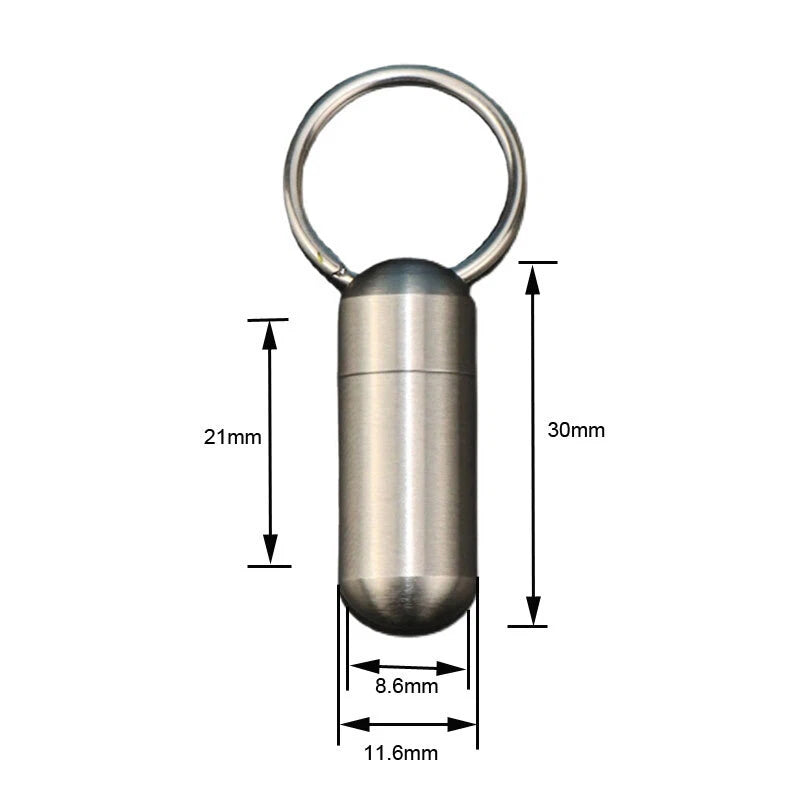 Outdoor Mini Keychain Waterproof Pill Container Box Sealed Storage Tank EDC Tool 07FC0E-D4 - KOEEK