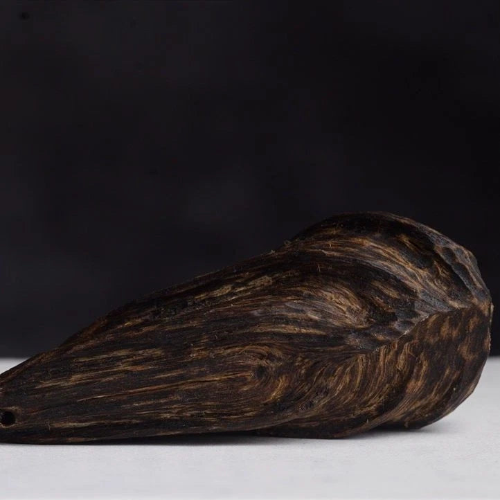 Vietnam Agarwood Pendant Natural Black Ky Nam Old Wood Carved Necklace 07FC0E-D4 - KOEEK