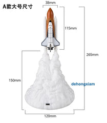 Printing Rocket Lamp Discovery Space Shuttle Light-up 3D Model Night Lights Gift 07FC0E-D4 - KOEEK