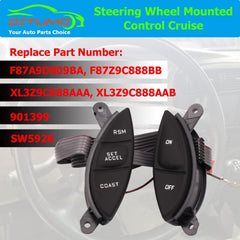 new F87Z9C888BB Steering Wheel Mounted Cruise Control Switch Replacement Black 07FC0E-D4 - KOEEK