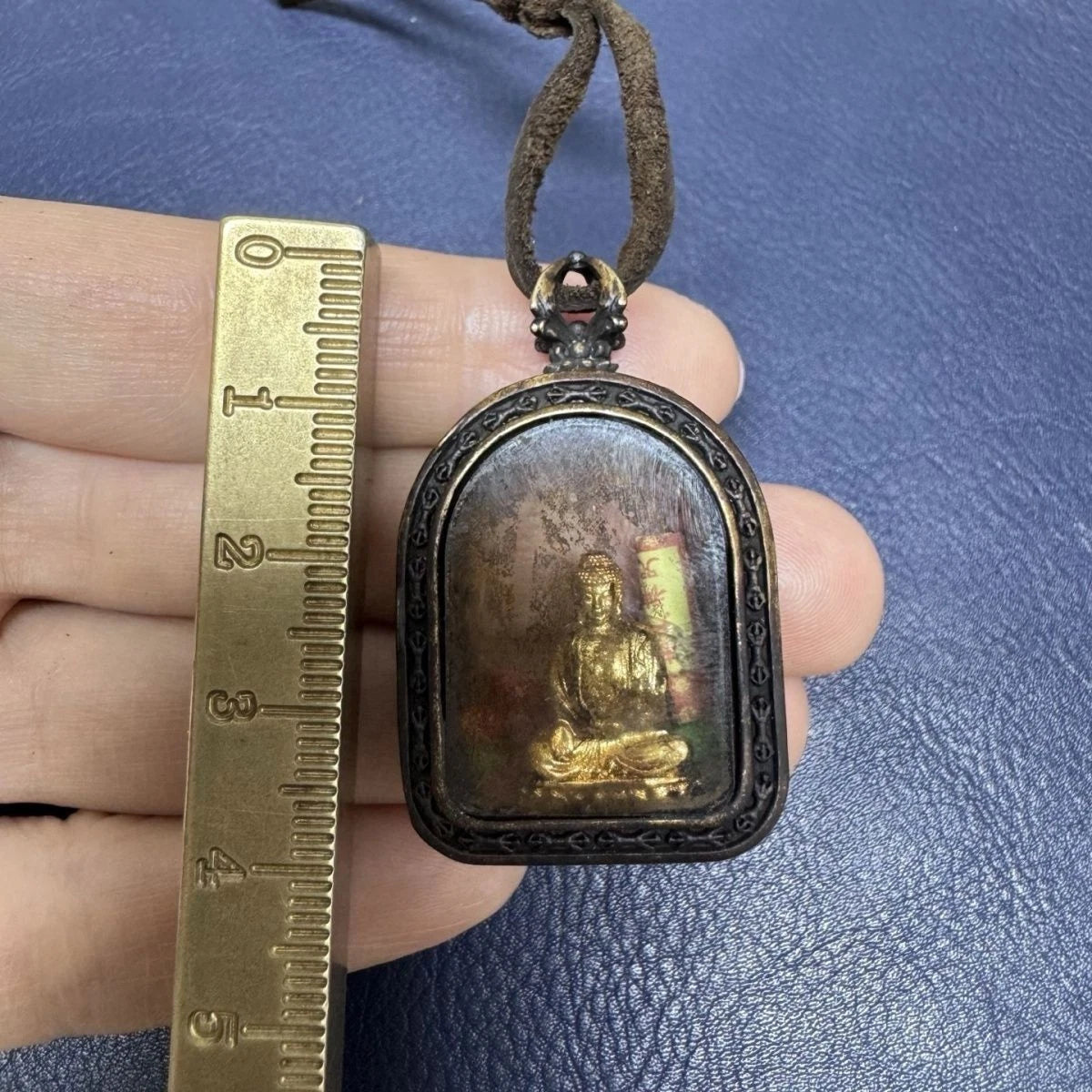 Tibetan Brass Buddhist Gau Box Amulet Reliquary Meditation Pendant 07FC0E-D4 - KOEEK